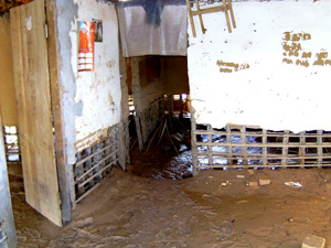Innenansicht eines betroffenen Hauses
